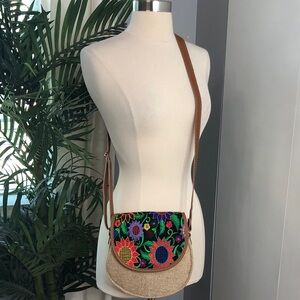 Guatemalan Embroidered Floral Crossbody Bag